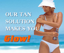 Our Tan Solution Makes You Glow!